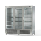 Armoire de congélation en acier inoxydable Coreco US Range 2200 avec portes vitrées