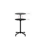 BEST Versa Table de terrasse / table haute | Réglable sur 2 hauteurs – Noir