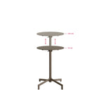 BEST Versa Table de terrasse / table haute | Réglable sur 2 hauteurs – Cappuccino