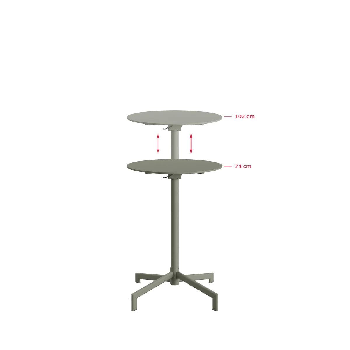 BEST Versa Table de terrasse / table haute | Réglable sur 2 hauteurs – Vert