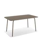 Feros Shine Gartentisch Stahl Rechteck – Cappuccino