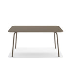 Feros Shine Gartentisch Stahl Rechteck – Cappuccino
