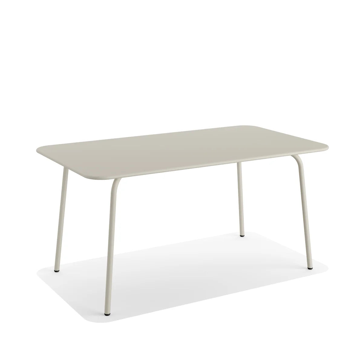 Feros Shine Gartentisch Stahl rechteckig – Beige