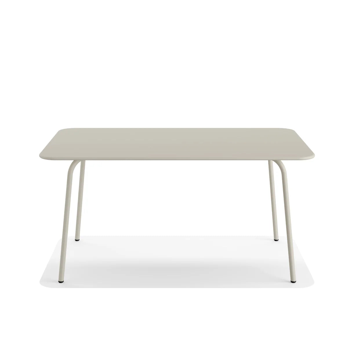 Feros Shine Gartentisch Stahl rechteckig – Beige