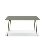 Feros Shine Table de jardin rectangulaire en acier – vert