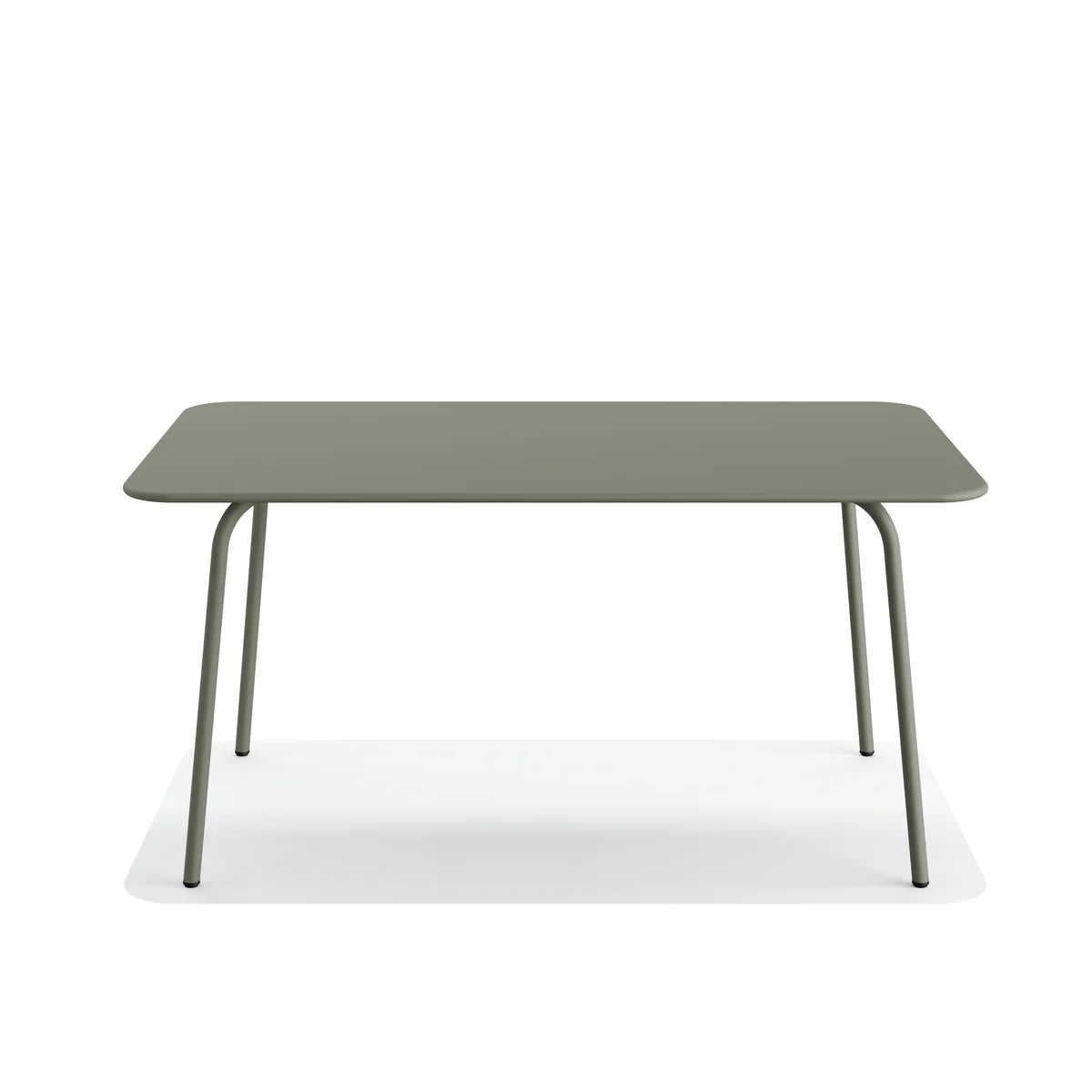 Feros Shine Table de jardin rectangulaire en acier – vert