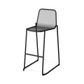 Feros Mase Tabouret de bar en métal empilable – noir