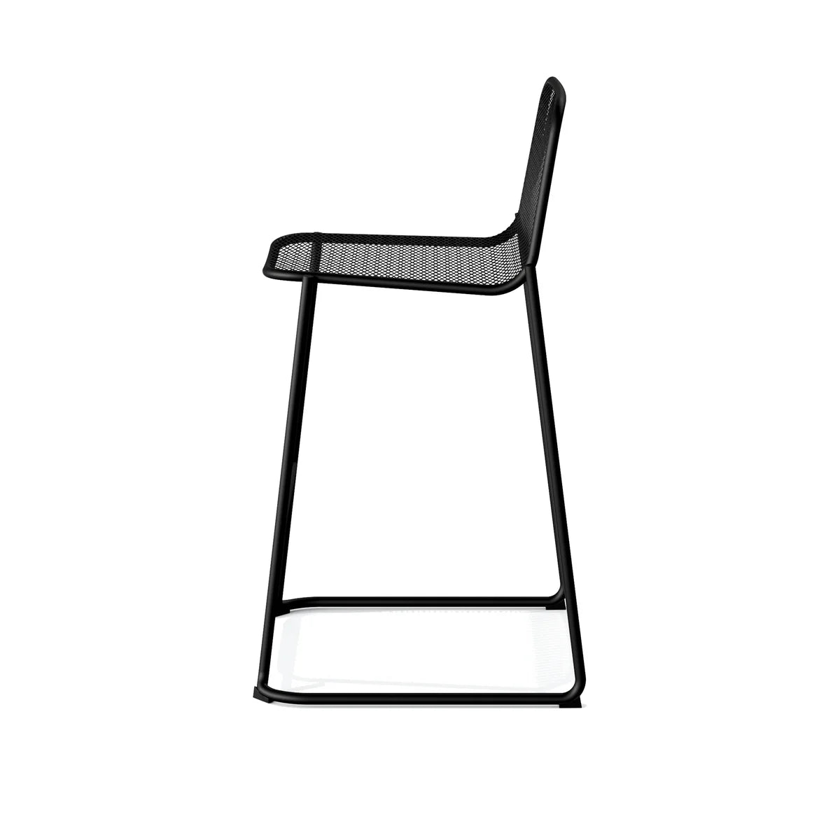 Feros Mase Tabouret de bar en métal empilable – noir