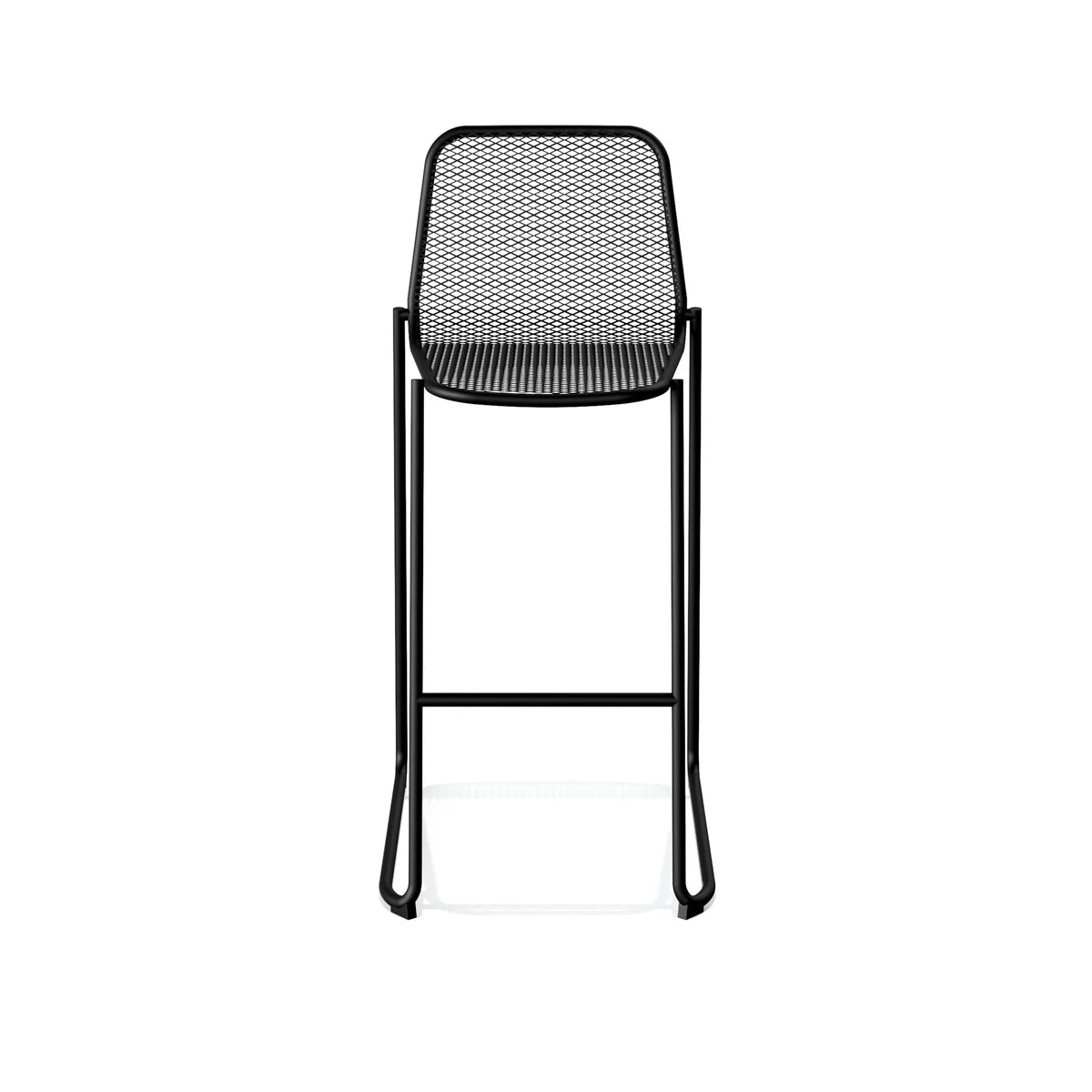Feros Mase Tabouret de bar en métal empilable – noir