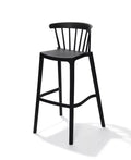 FEROS Windson Barhocker schwarz, Polypropylen, 560 x 550 x 1030 mm