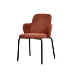 Chaise empilable Feros Paddy avec revêtement – Marron-Rouge