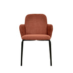 Chaise empilable Feros Paddy avec revêtement – Marron-Rouge