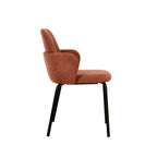 Chaise empilable Feros Paddy avec revêtement – Marron-Rouge