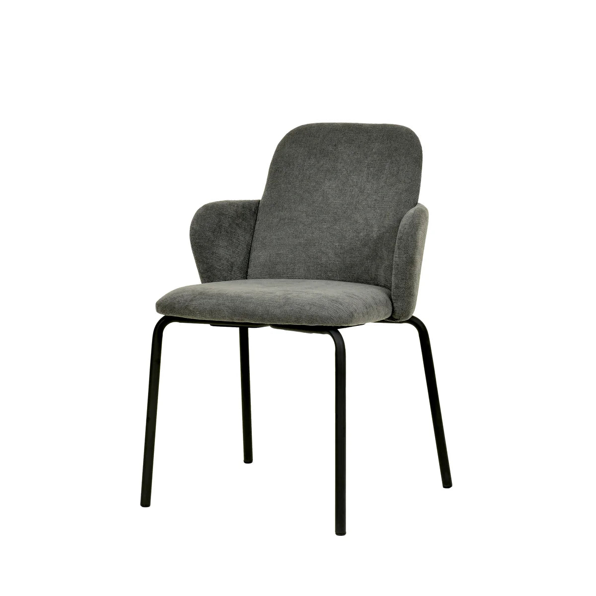Chaise empilable Feros Paddy avec revêtement – Gris foncé