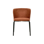 Chaise empilable Feros Break avec revêtement – Marron-Rouge