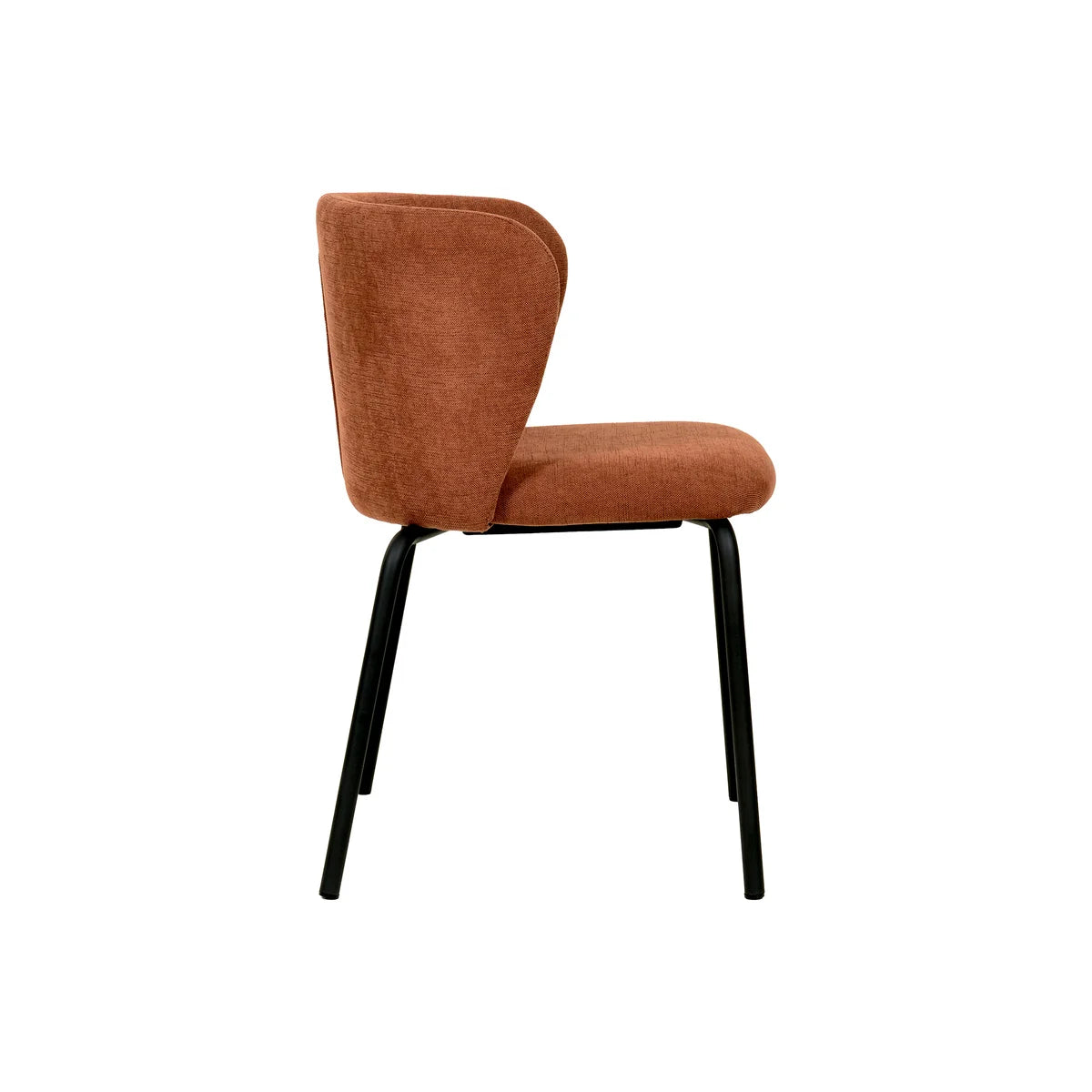 Chaise empilable Feros Break avec revêtement – Marron-Rouge