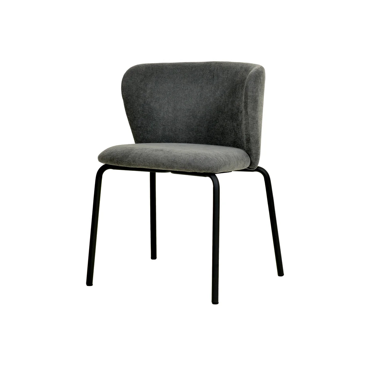Chaise empilable Feros Break avec revêtement – Gris foncé