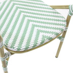 Feros Tango Bistrostuhl Rattan – Bambus-Weiß/Pastellgrün