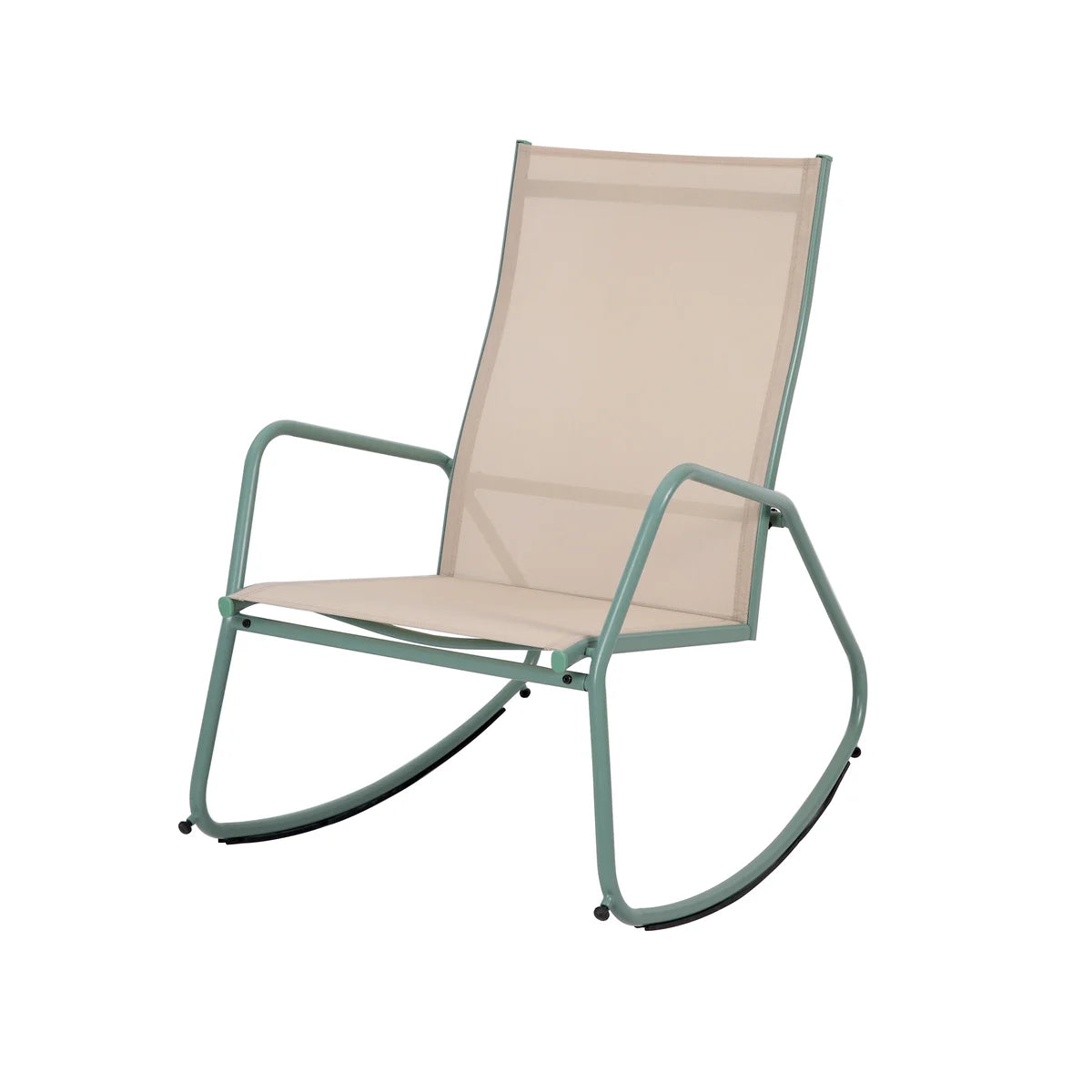 barths Brody Garten-Schaukelstuhl – Grün-Beige