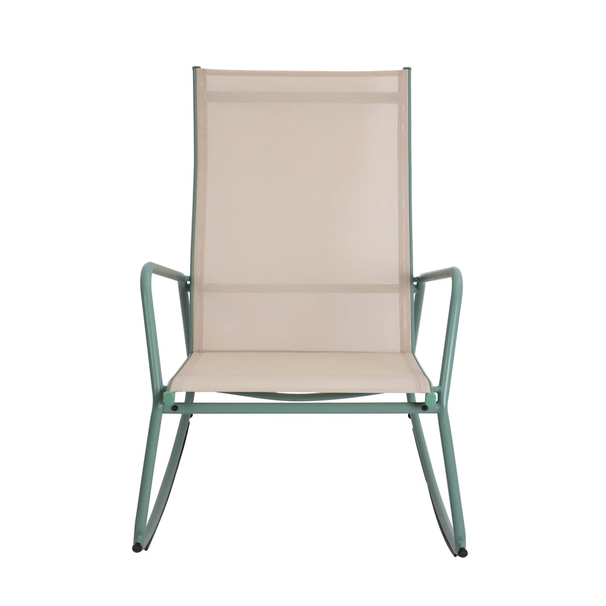 barths Brody Garten-Schaukelstuhl – Grün-Beige