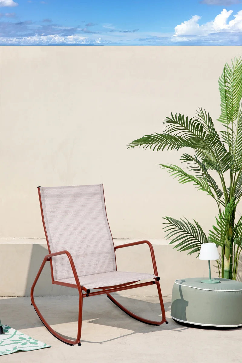 barths Fauteuil à bascule de jardin Brody – terracotta