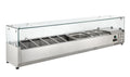 Kühlaufsatz ECO 8 x GN 1/4 mit Glasaufsatz 1600 mm