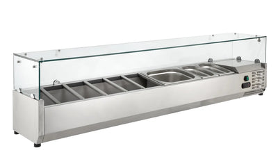 
Vitrine réfrigérée ECO 6 x GN 1/4 avec couvercle en verre