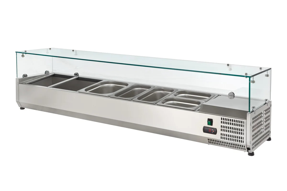 Kühlaufsatz ECO 5x GN 1/3 + 1x GN 1/2 mit Glasaufsatz