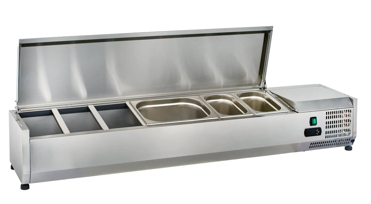 Vitrine réfrigérée de comptoir ECO 7 x GN 1/4 en inox