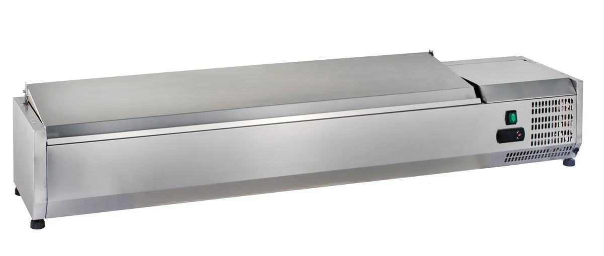 Vitrine réfrigérée de comptoir ECO 7 x GN 1/4 en inox