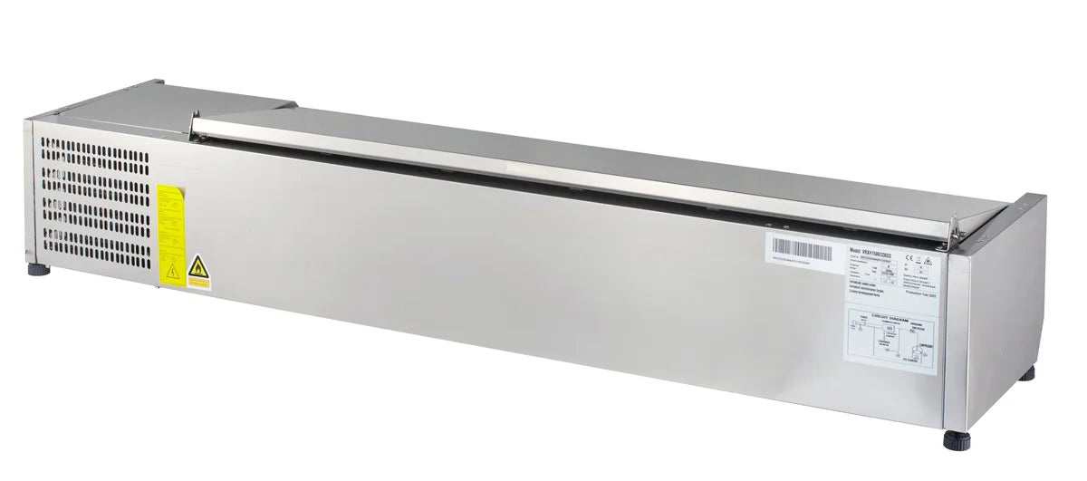 Vitrine réfrigérée de comptoir ECO 8 x GN 1/4 en inox