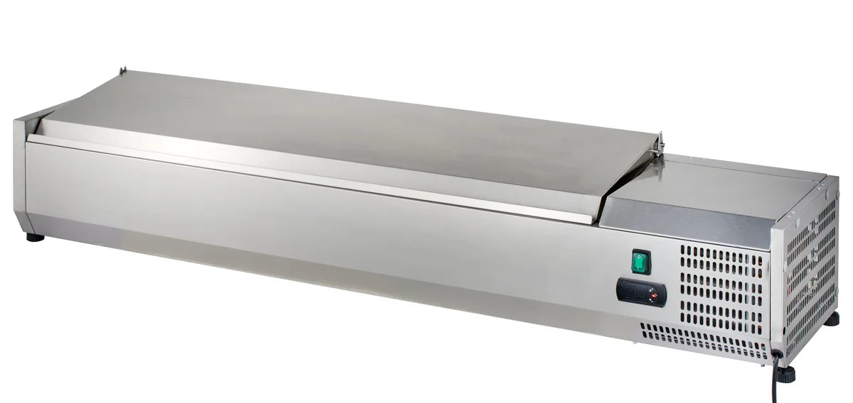 Vitrine réfrigérée de comptoir ECO 9 x GN 1/4 en inox
