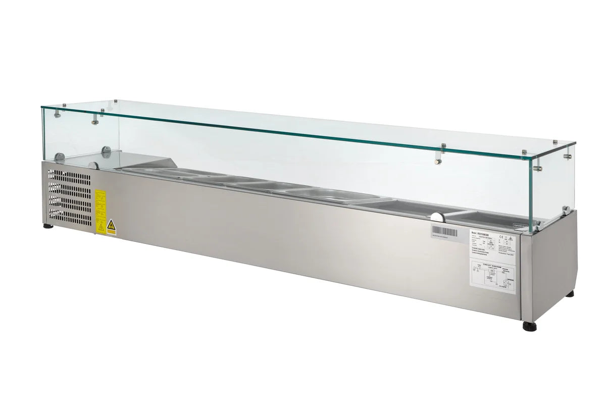 Kühlaufsatz ECO 9 x GN 1/3 mit Glasaufsatz