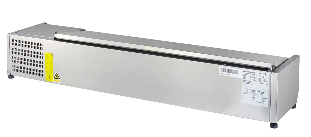 Edelstahl-Kühlaufsatz ECO 10 x GN 1/4