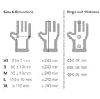 Gants en nitrile sans poudre M - 100 pièces