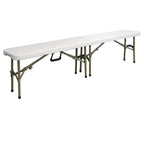 Banc pliant Bolero 183 cm gris