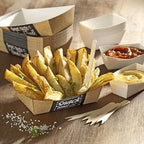Papstar Pure Barquettes à frites - XL - "Good Food" - 50 pcs