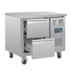 Table réfrigérée GN Polar Série U avec 2 tiroirs 124L