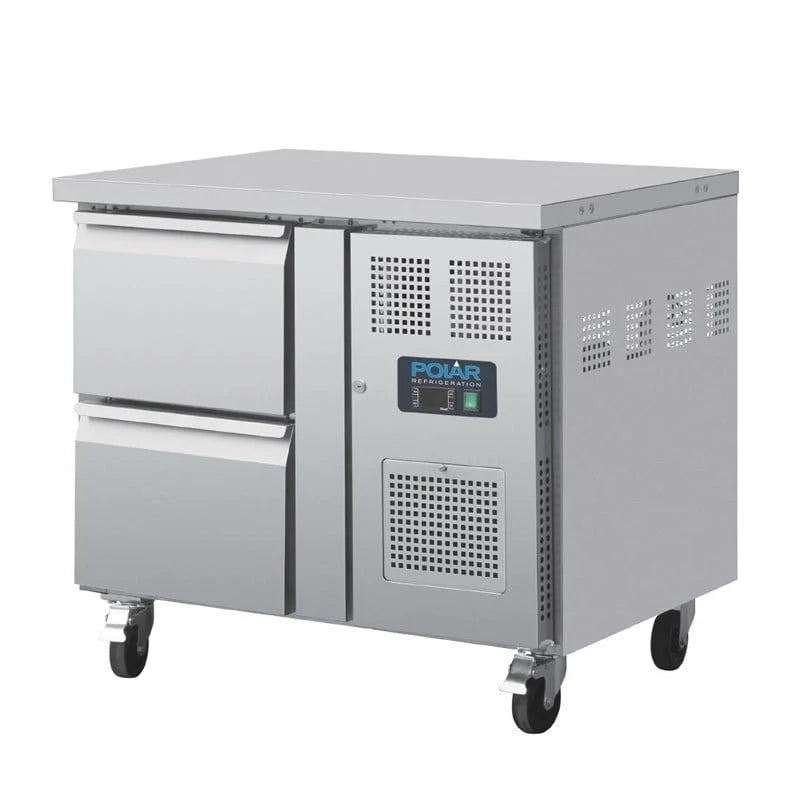 Table réfrigérée GN Polar Série U avec 2 tiroirs 124L