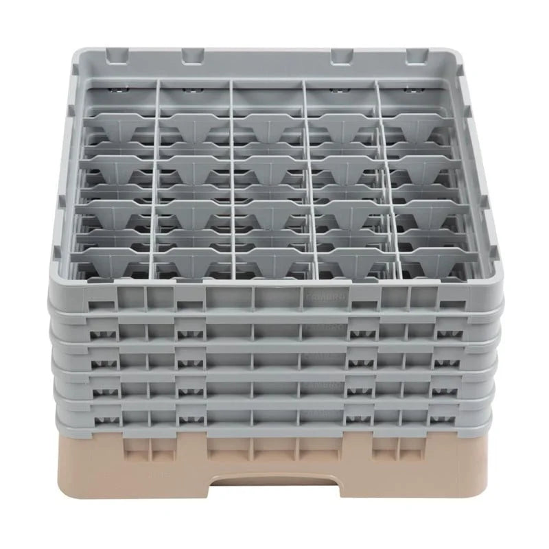 Cambro Panier lave-verres beige à 25 compartiments hauteur max. des verres 25,7 cm