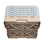 Cambro Panier lave-verres beige à 25 compartiments hauteur max. des verres 25,7 cm