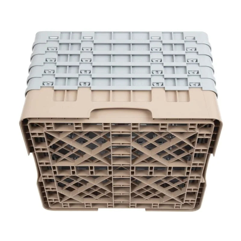 Cambro Panier lave-verres beige à 25 compartiments hauteur max. des verres 25,7 cm