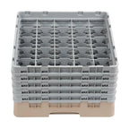 Cambro Panier lave-verres beige à 25 compartiments hauteur max. des verres 25,7 cm