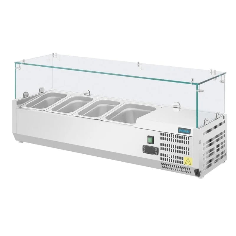 Polar Serie G Aufsatzkühlvitrine für 3x GN1/3 + 1x GN1/2