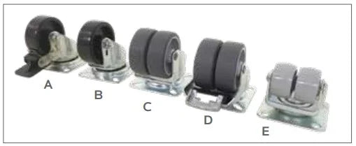 Nordcap Rollensatz (4 Stk.), lose beigelegt, inkl. Montageplatten