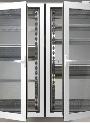 Porte vitrée Nordcap pour ALASKA 100 / SLIM 100, côté arrière, cadre en aluminium