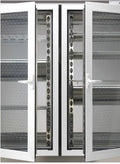 Porte vitrée Nordcap pour ALASKA 150 / SLIM 150 (1x) et 300 / SLIM 300 (2x), côté arrière, cadre blanc