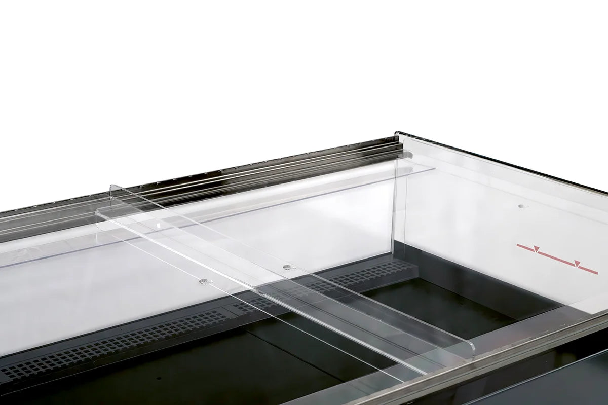 Îlot réfrigéré d’impulsion COOL-LINE FLATEY 1500 avec vitres coulissantes en plexiglas
