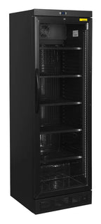 Nordcap Armoire réfrigérée professionnelle à porte vitrée KU 385 G II NOIR