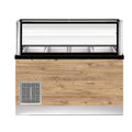 PRO LINE Salattheke 4x 1/1GN, 150x88x134cm, schwarzer Granit, LED Beleuchtung